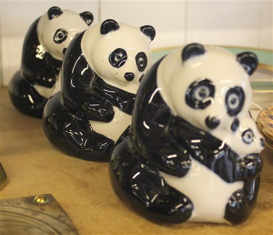 3 panda Wade moneyboxes